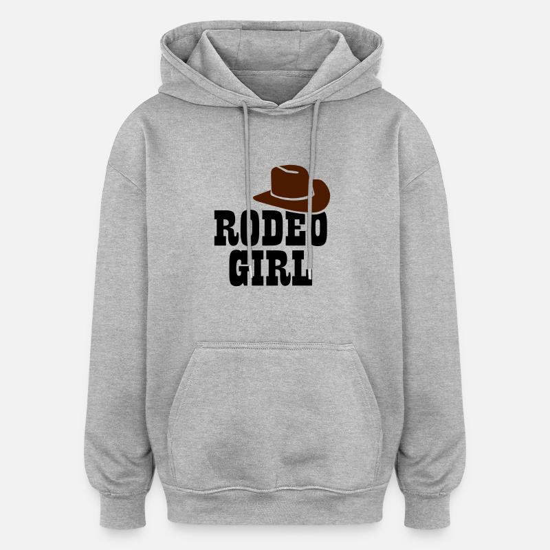 Rodeo - Oversized Unisex Hoodie - Grau meliert