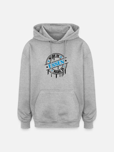 made_in_essen_02 - Oversized Unisex Hoodie - Grau meliert