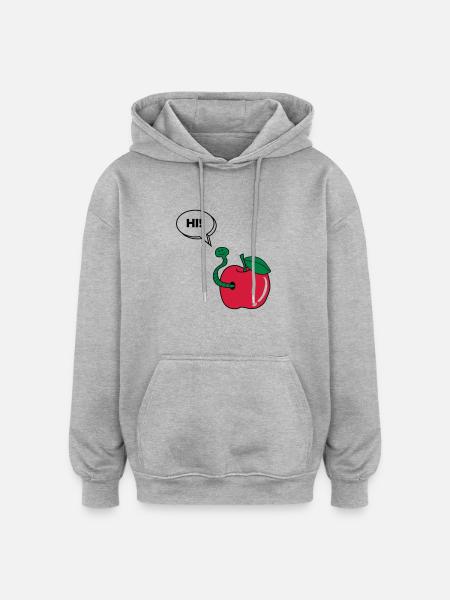 wurm_hi_02 - Oversized Unisex Hoodie - heather grey