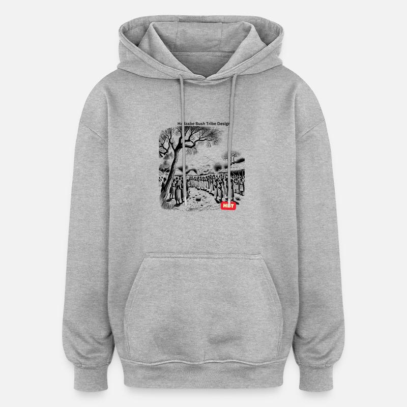 LGBT 5 - Sweat à capuche oversize unisexe - gris chiné