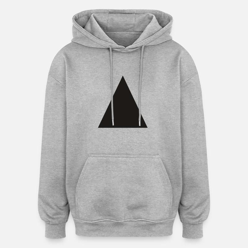 Triangle - Sweat à capuche oversize unisexe - gris chiné