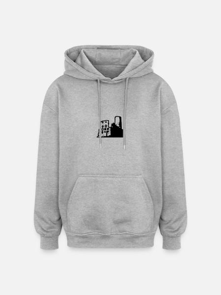 Strahlenburg Schriesheim - Oversized Unisex Hoodie - Grau meliert