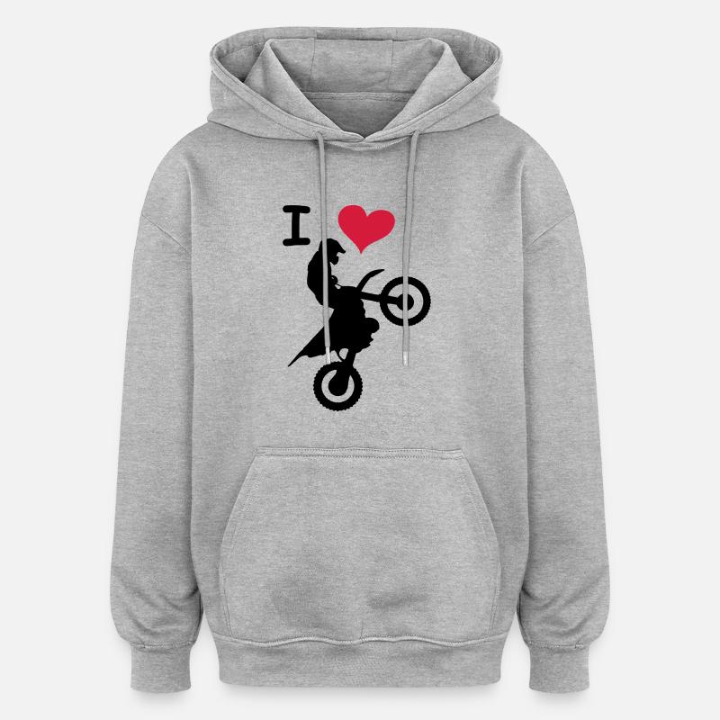 love jump - Oversized Unisex Hoodie - Grau meliert