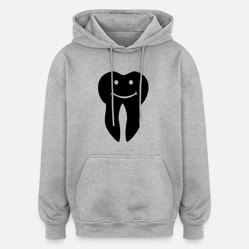 Tooth - Oversized Unisex Hoodie - heather grey