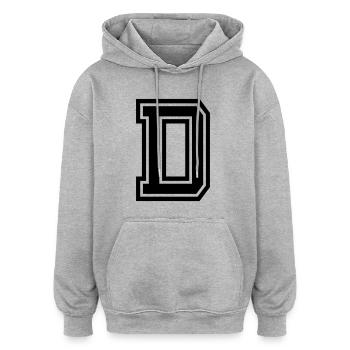 D - Oversized Unisex Hoodie - Grau meliert - Vorne - Noah (186cm)