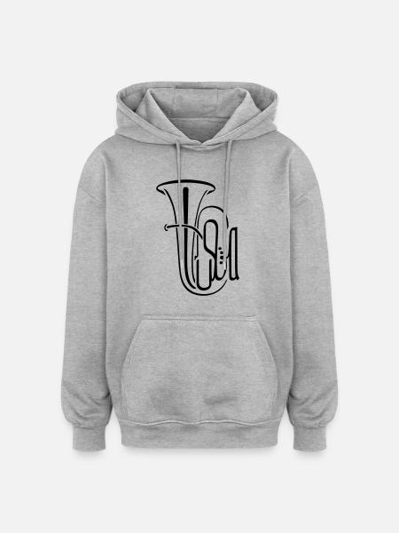 Tuba - Oversized Unisex Hoodie - heather grey