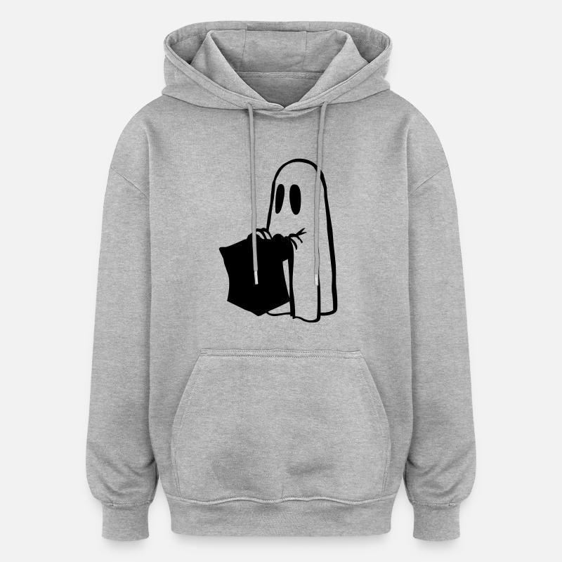Halloween - Oversized Unisex Hoodie - Grau meliert