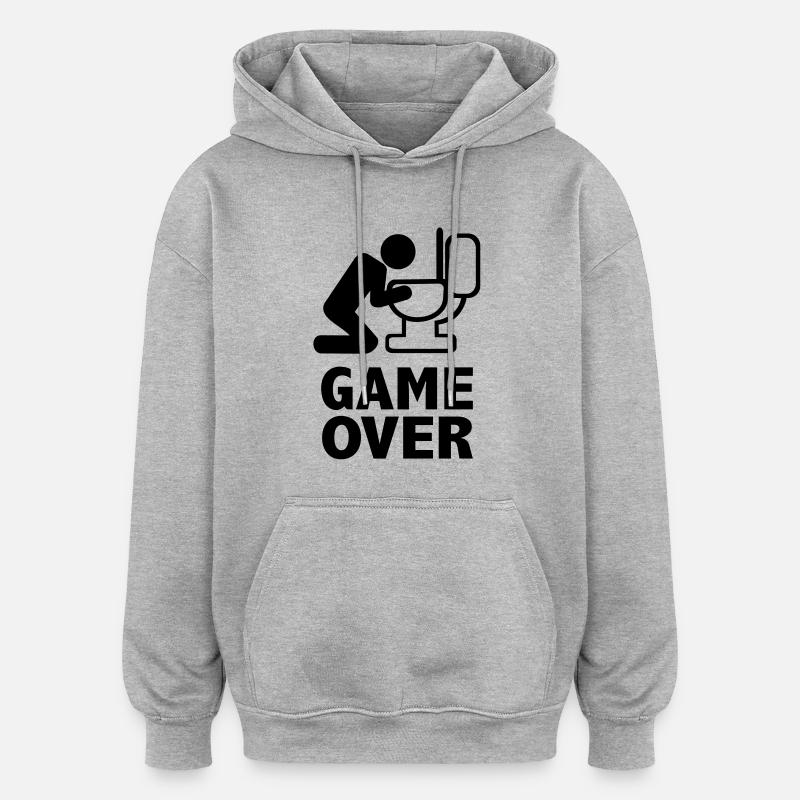 Alcohol puke toilet - Oversized Unisex Hoodie - heather grey