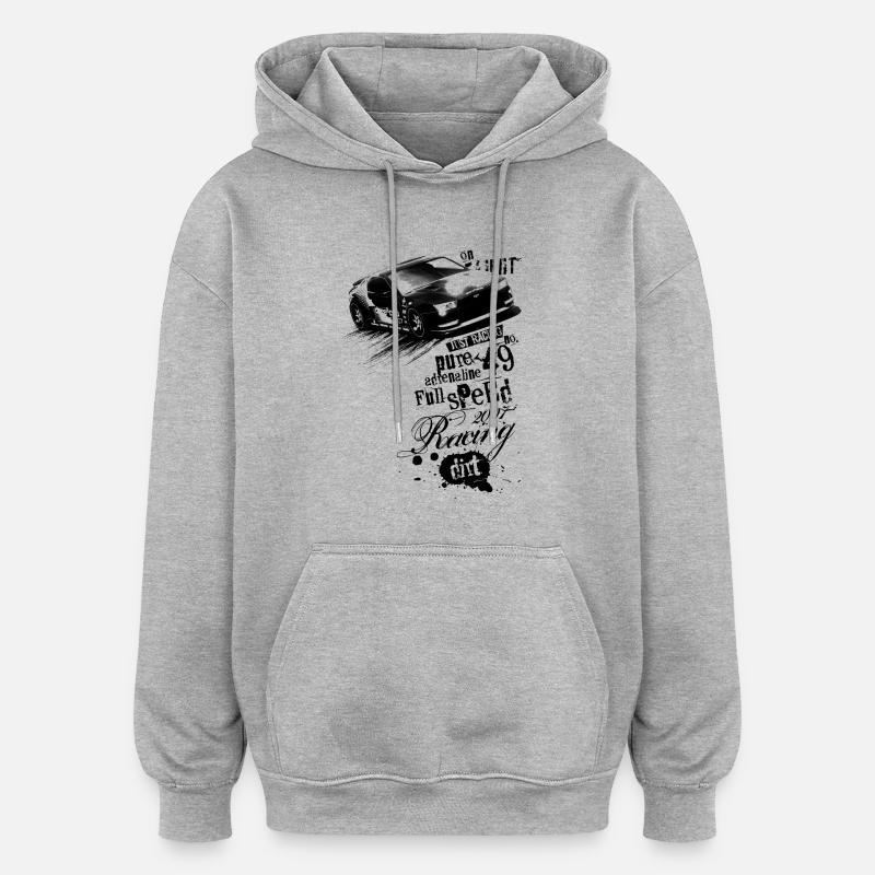 Pure Racing light - Oversized Unisex Hoodie - heather grey