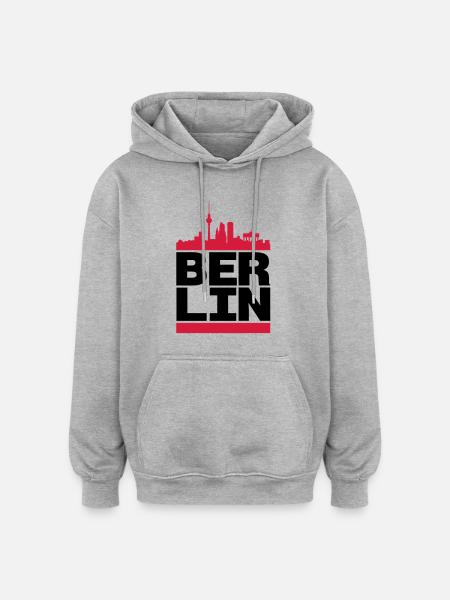 ber_lin - Oversized Unisex Hoodie - heather grey