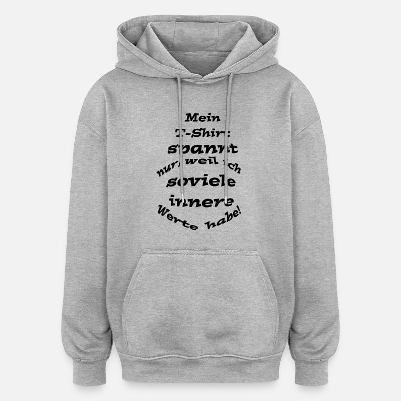 INNER VALUES - Oversized Unisex Hoodie - heather grey