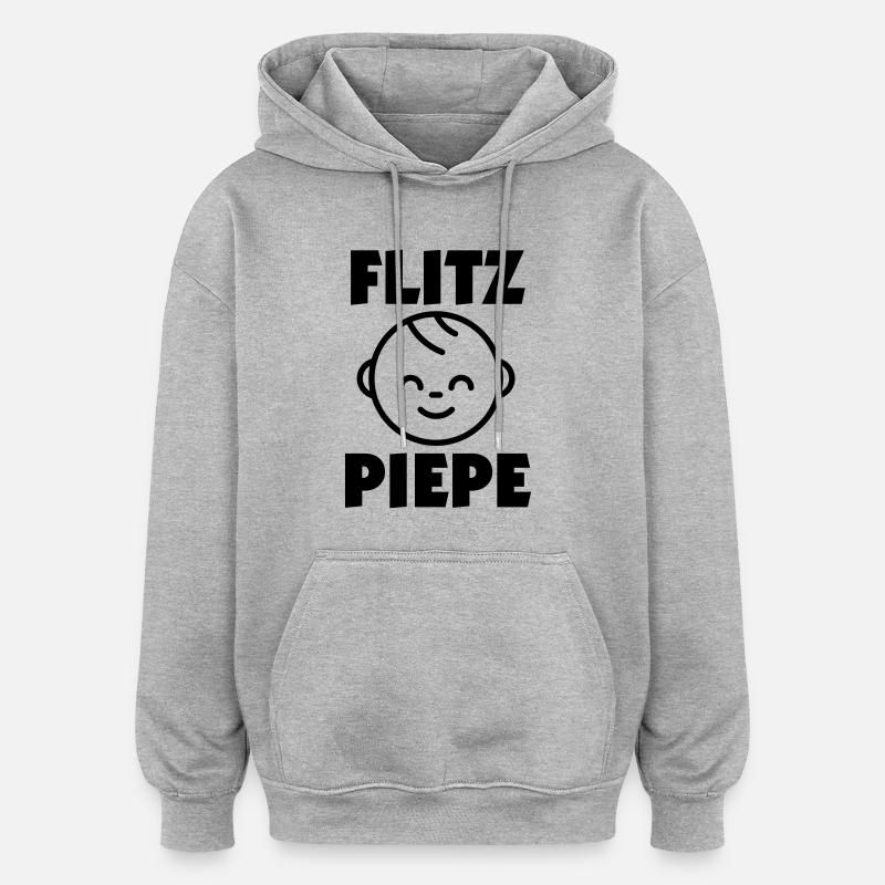 Flitzpiepe - Oversized Unisex Hoodie - Grau meliert