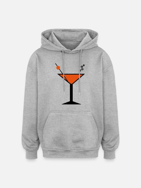 Cocktail - Oversized Unisex Hoodie - heather grey