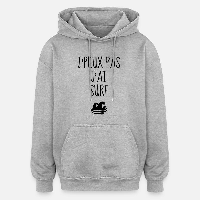 Surf / Surfing / Surfer / Surfen / Beach - Oversized Unisex Hoodie - heather grey