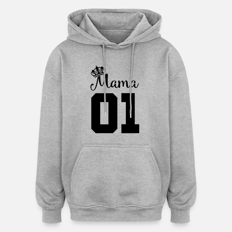 mama 01 - Oversized Unisex Hoodie - Grau meliert