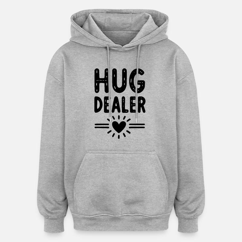 Hug Händler - Oversized Unisex Hoodie - Grau meliert