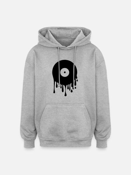 platine - Sweat à capuche oversize unisexe - gris chiné