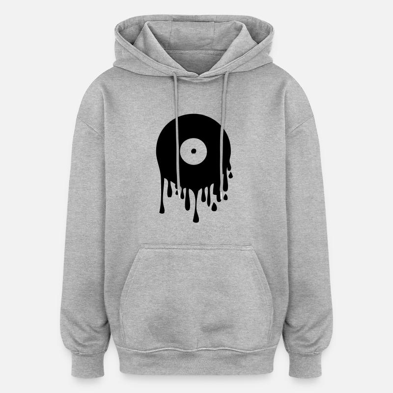 platine - Sweat à capuche oversize unisexe - gris chiné