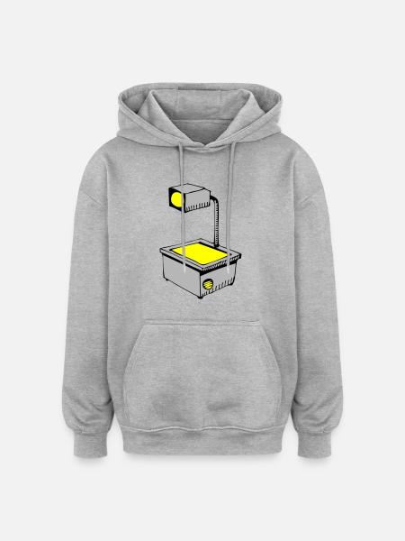 Polylux - Oversized Unisex Hoodie - Grau meliert