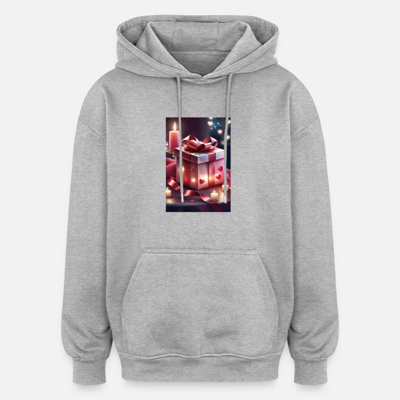 Schönes Geschenk - Oversized Unisex Hoodie - Grau meliert