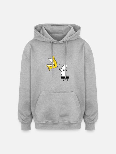 Nackte Banane - Oversized Unisex Hoodie - Grau meliert