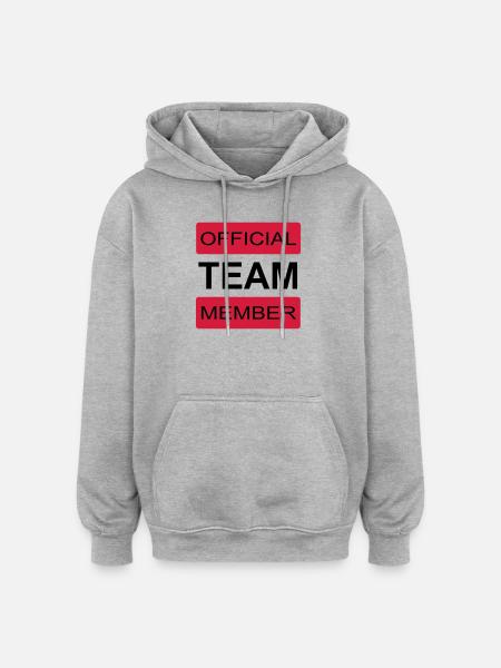 L’équipe - Sweat à capuche oversize unisexe - gris chiné