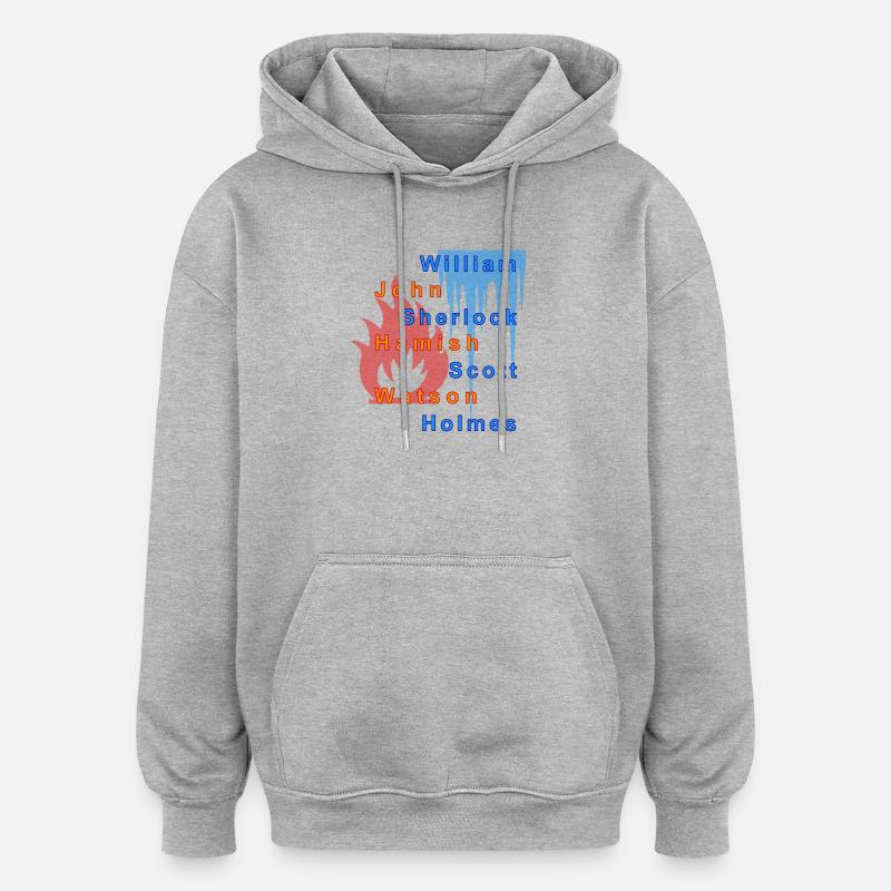 Fire and ice - Oversized Unisex Hoodie - heather grey