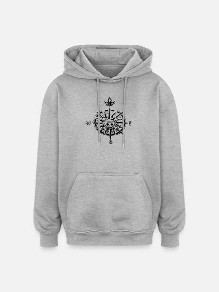 op compas compass - Oversized Unisex Hoodie - heather grey
