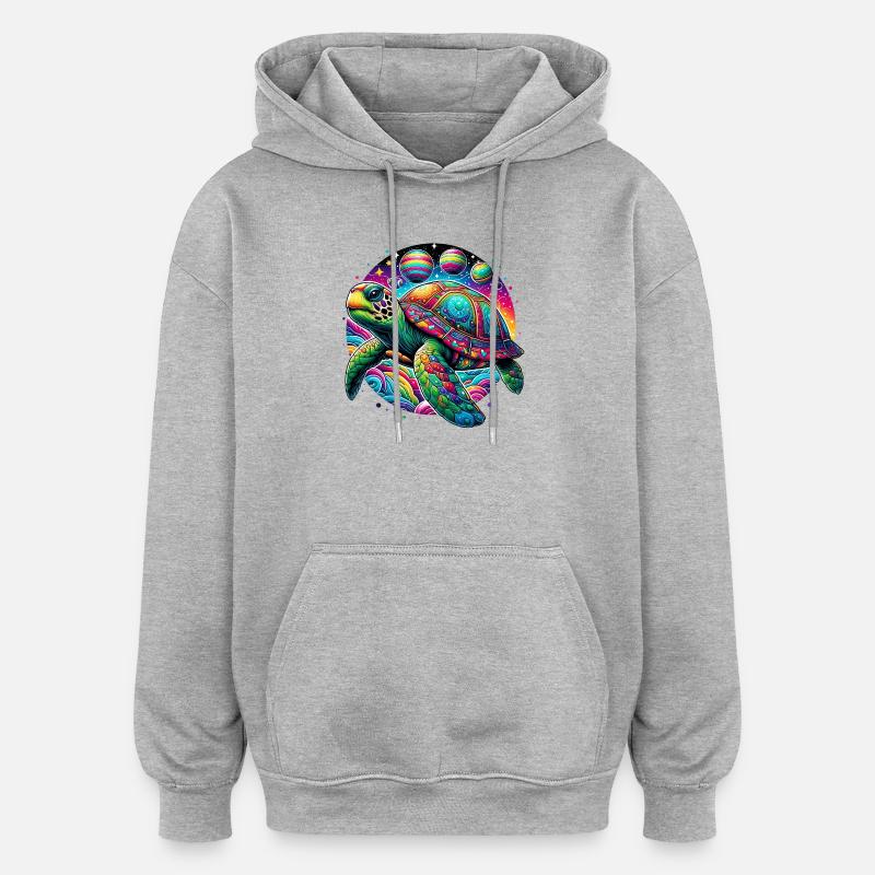 Turtle - Oversized Unisex Hoodie - heather grey
