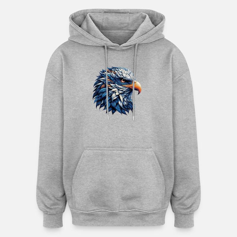 Aigle - Sweat à capuche oversize unisexe - gris chiné
