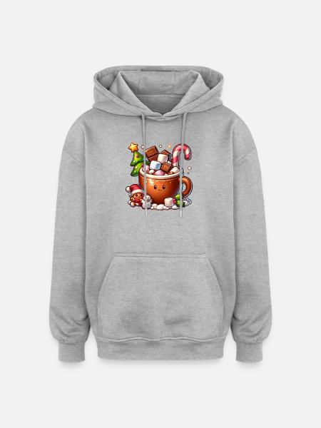 Cocoa delicacies – sweet Christmas dreams! - Oversized Unisex Hoodie - heather grey