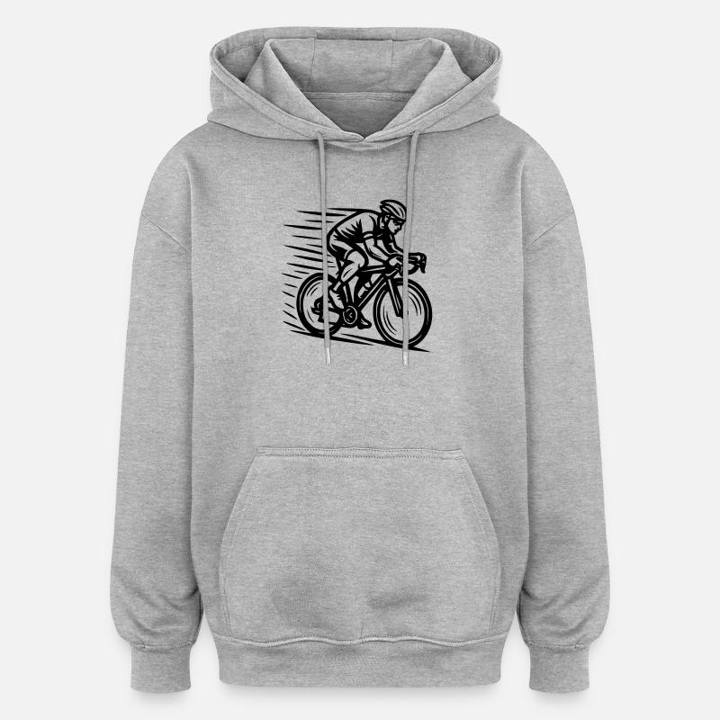 Coureur - Sweat à capuche oversize unisexe - gris chiné