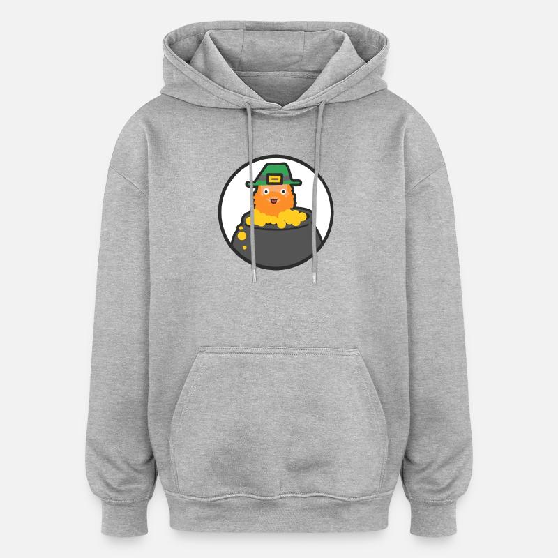 ET l'emblème Ginger_cs2 - Sweat à capuche oversize unisexe - gris chiné