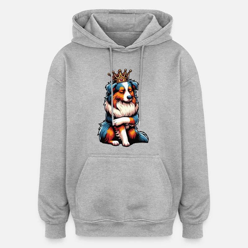 Australian Shepherd Aussie Aussiebesitzer Aussies - Oversized Unisex Hoodie - Grau meliert