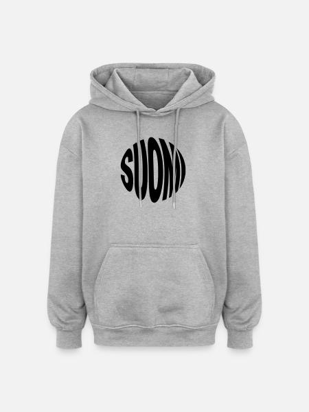 Suomi - Finland inscription - Oversized Unisex Hoodie - heather grey