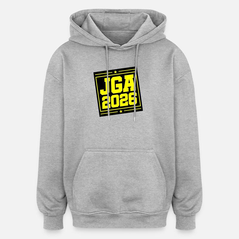 JGA 2026 - Sweat à capuche oversize unisexe - gris chiné