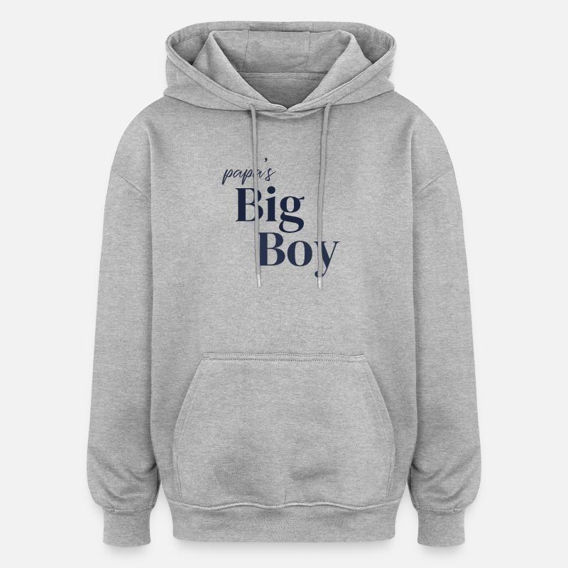 Le grand garçon de papa - Sweat à capuche oversize unisexe - gris chiné
