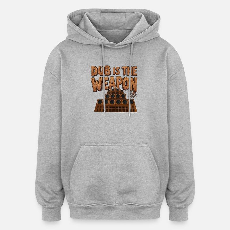 Reggae Weapon - Sweat à capuche oversize unisexe - gris chiné