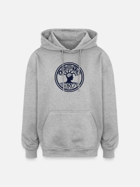 Thought Tree of Knowledge - Oversized Unisex Hoodie - heather grey