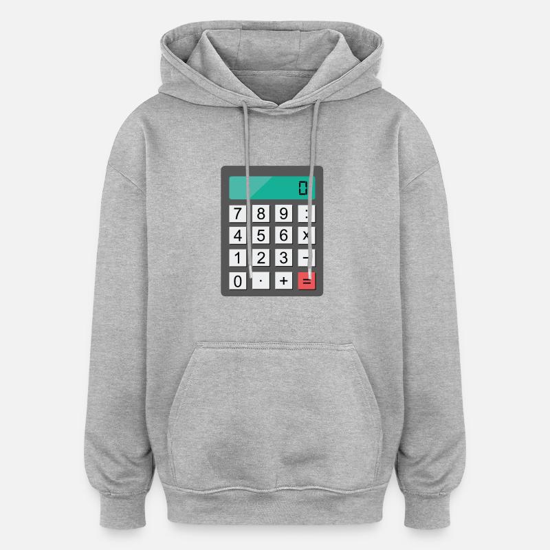 calculator - Oversized Unisex Hoodie - heather grey