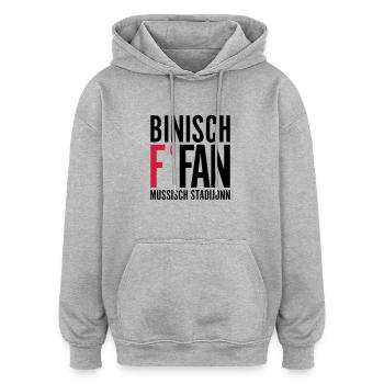 Stadijonn - Oversized Unisex Hoodie - Grau meliert - Vorne - Noah (186cm)