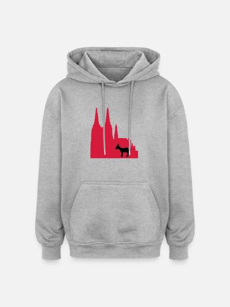 stadt_koeln - Oversized Unisex Hoodie - Grau meliert