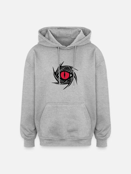 Dragon Eye, dragoneye - Oversized Unisex Hoodie - heather grey