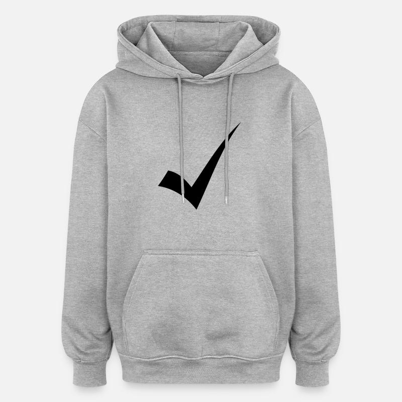 oui - Sweat à capuche oversize unisexe - gris chiné
