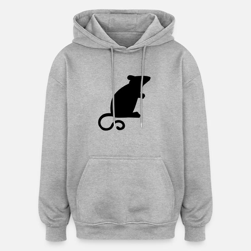 Mouse - Oversized Unisex Hoodie - heather grey