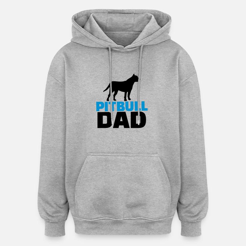 Pitbull - Oversized Unisex Hoodie - Grau meliert