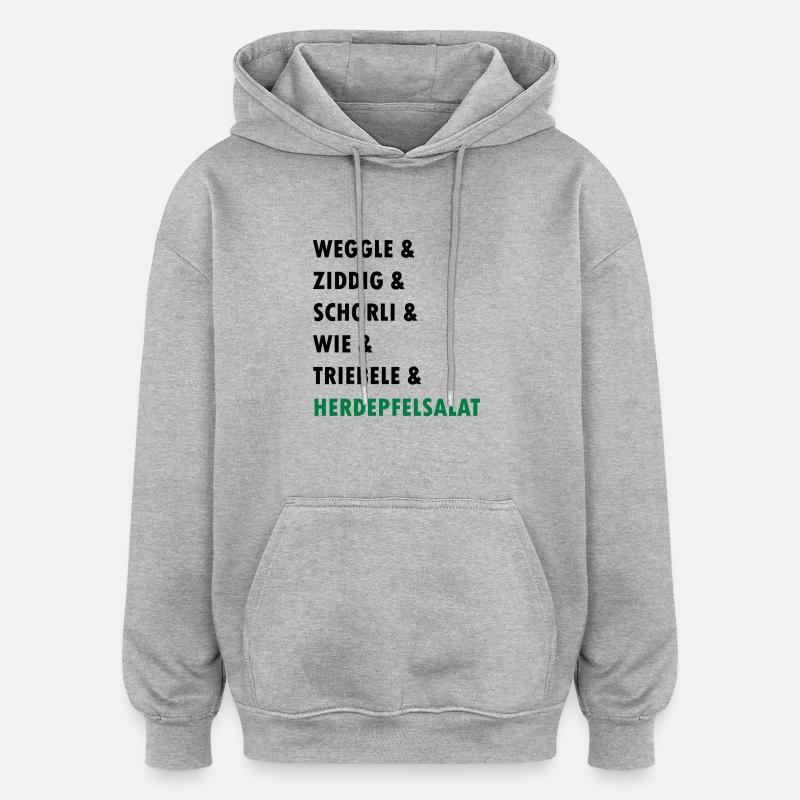 badisch - Oversized Unisex Hoodie - Grau meliert
