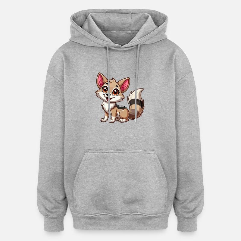 Dingo jeune - Sweat à capuche oversize unisexe - gris chiné