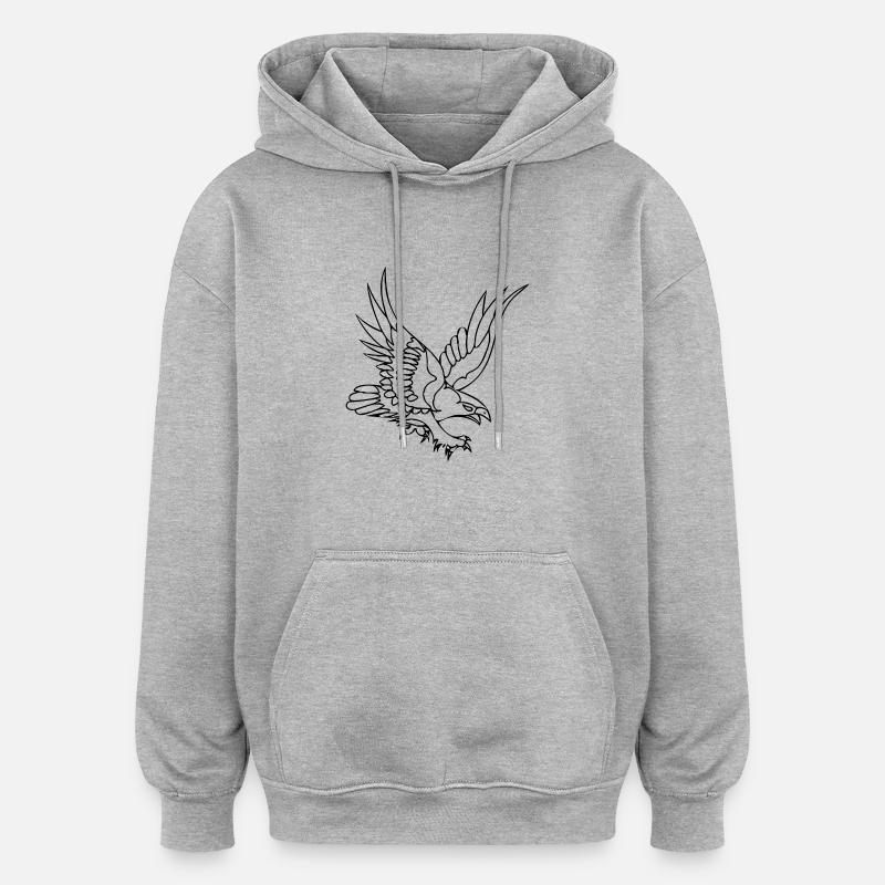 aigle - Sweat à capuche oversize unisexe - gris chiné
