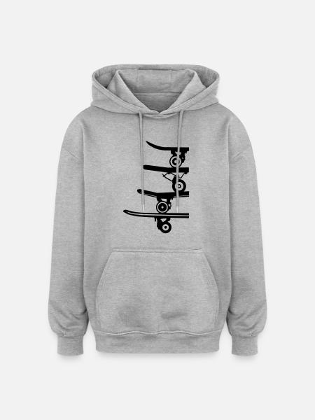 boards collection - Oversized Unisex Hoodie - Grau meliert